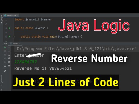 Java Logic ||  Reverse  Number Program || Just 2 lines of Code
