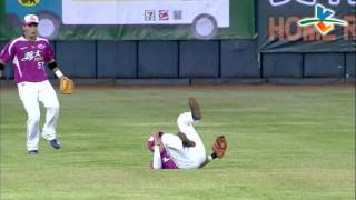 20130907 CPBL 犀牛VS獅 3下 陳凱倫精采接殺