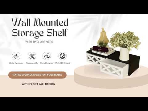 Wooden Twist Exclusively Launched Engineered Wood Wall Shelf with Drawer - video from WoodenTwist