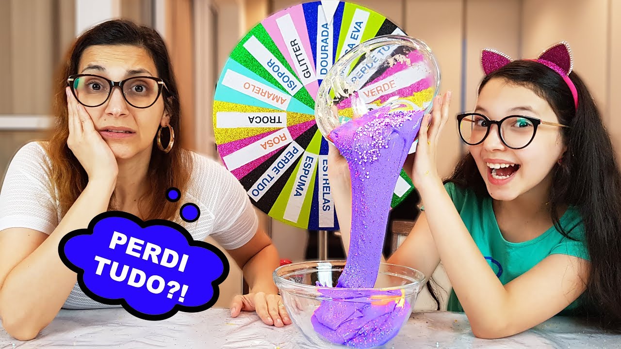 DESAFIO DA ROLETA MISTERIOSA DE SLIME (MYSTERY WHEEL OF SLIME SWITCH-UP  CHALLENGE)