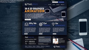 Business website design in photoshop cc