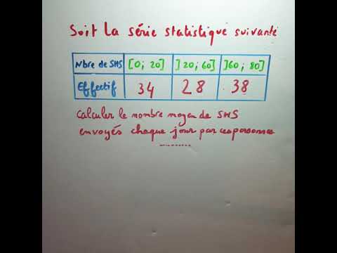 Astuce : Comment calculer la moyenne d&rsquo;une série statistiques avec des classes ? - Seconde
