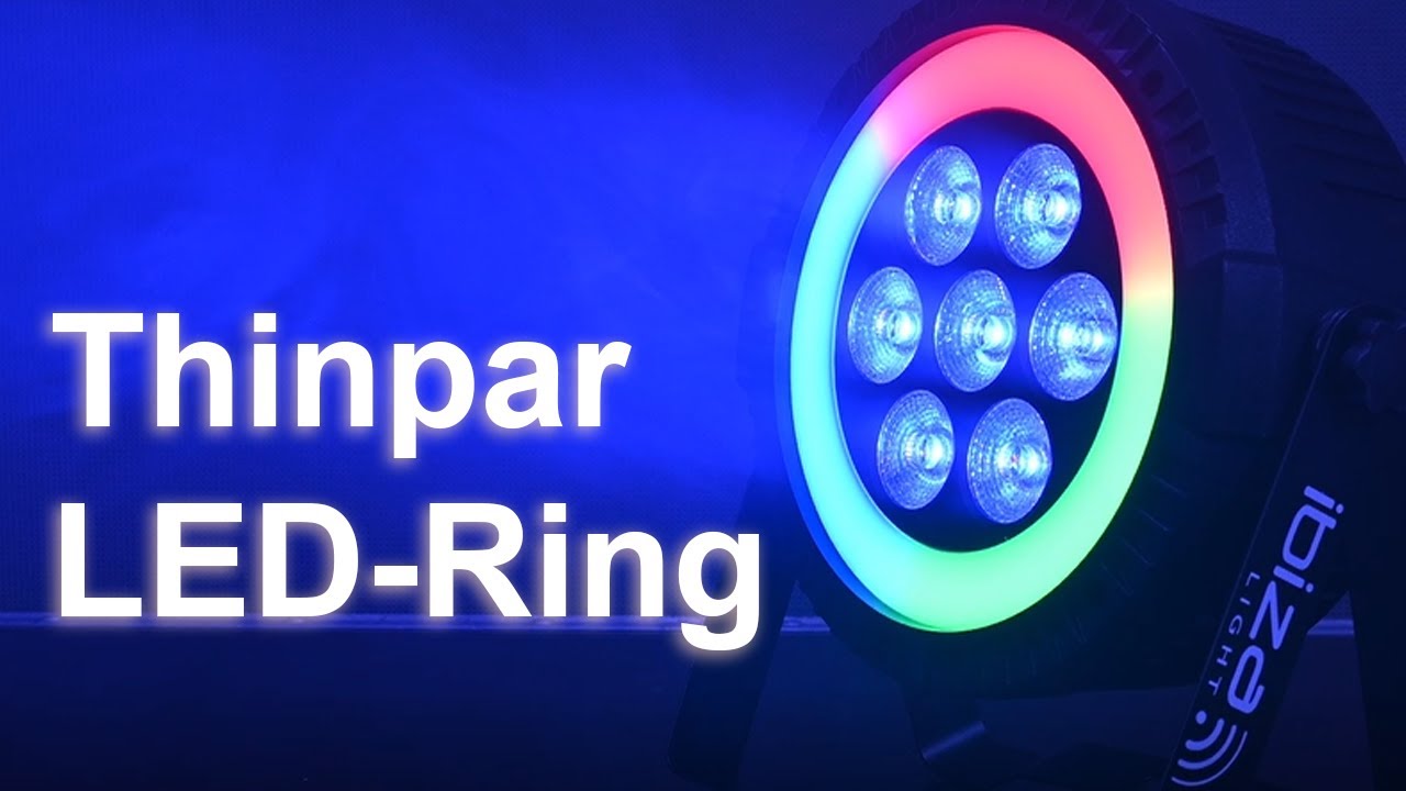 Ibiza THINPAR-LED-RING Extra flacher PAR-Halo-Effekt-DJ
