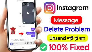 Fix Instagram Message Delete Unsend Problem | Instagram Ka Message Delete Nhi Ho Raha Hai