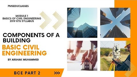 BASICS OF CIVIL ENGINEERING| KTU 2019  MODULE 1 |S1| PART 2: COMPONENTS OF A BUILDING
