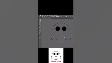 how to draw simple skull icon in adobe illustrator