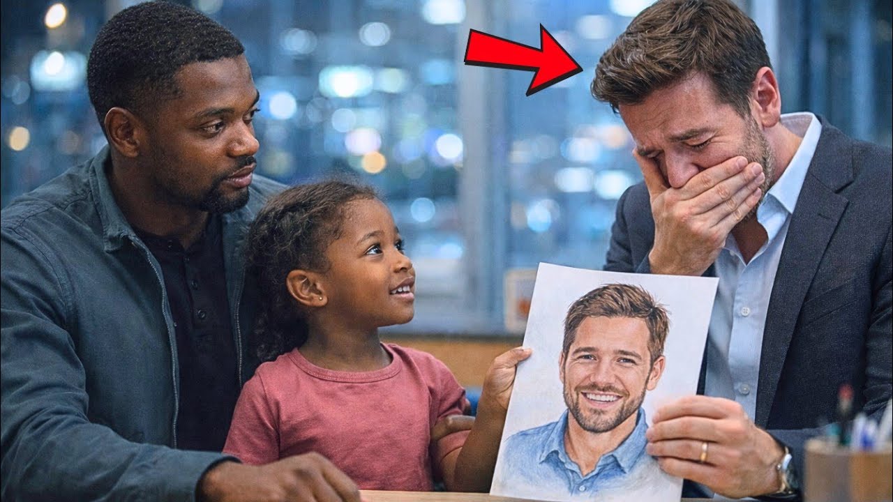 Black Single Dad's Daughter Drew a Portrait of a Stranger — The Billionaire CEO Burst Into Tears