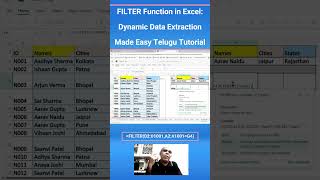 FILTER Function in Excel: Dynamic Data Extraction Made Easy Telugu Tutorial