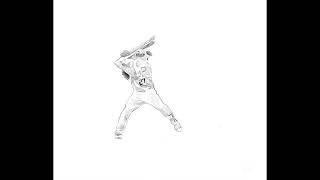 MIKE TROUT BAT SWING MOTION 2D ANIMATION TEST | LEARNING TO DO ANIMATION