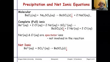 *Molecular, Ionic & Net Ionic Equations