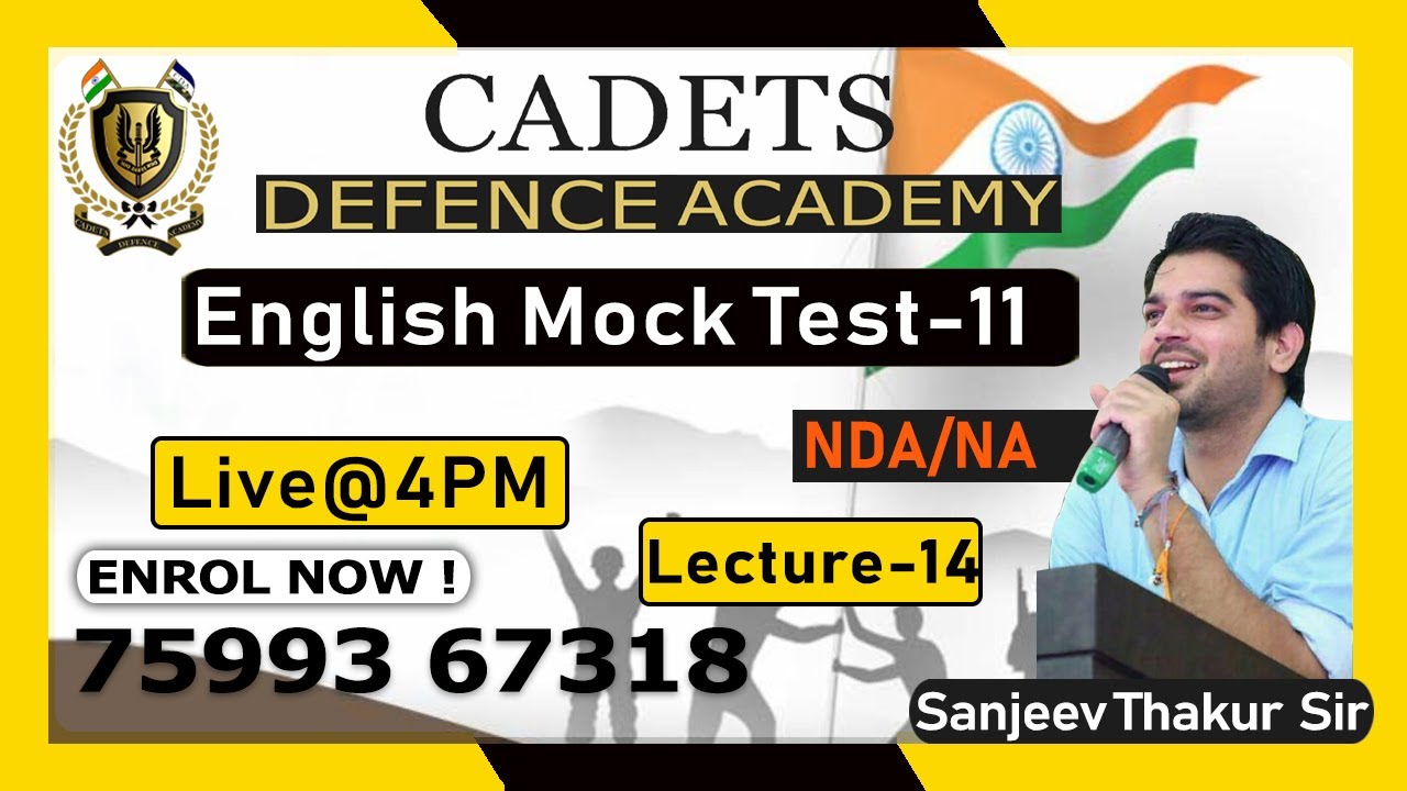 Nda English Practice Session | Mock Test -11 | Cadets Defence Academy | Nda 2020