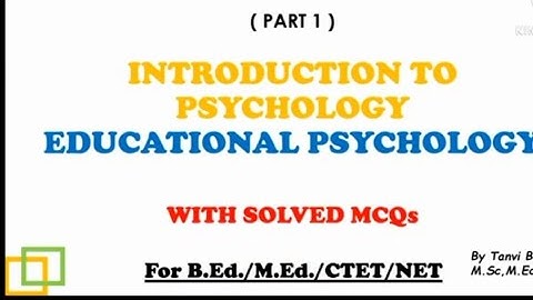 Psychology | Educational Psychology | Methods | MCQ