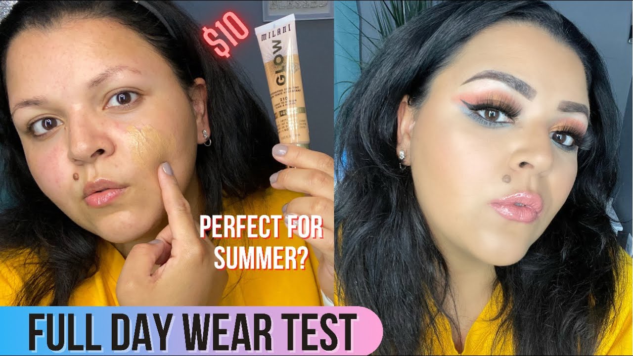 MILANI GLOW HYDRATING SKIN TINT WEAR TEST AND REVIEW