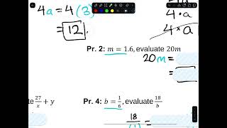 IM1 0.1 Substitution & Evaluating Expressions