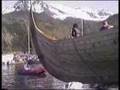 Viking ship GAIA sea launch - Båtdraging vikingskipet Gaia