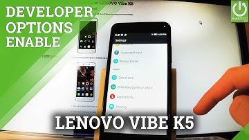 Developer Options in LENOVO Vibe K5 - Allow USB Debugging