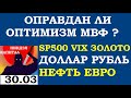 ВЕЧЕРНИЙ ОБЗОР. ОПРАВДАН ли ОПТИМИЗМ МВФ? КУРС ДОЛЛАРА. VIX. SP500. ЗОЛОТО.НЕФТЬ.Евро.Рубль.Трейдинг