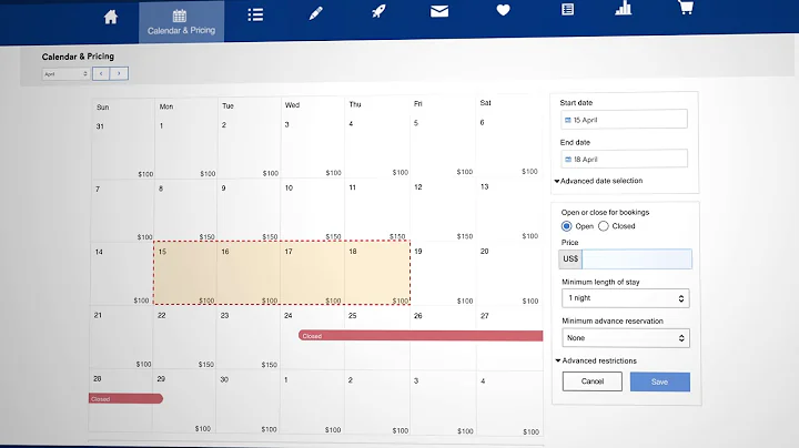 How to set up reservation restrictions in the extranet | Monthly view | Booking.com - DayDayNews