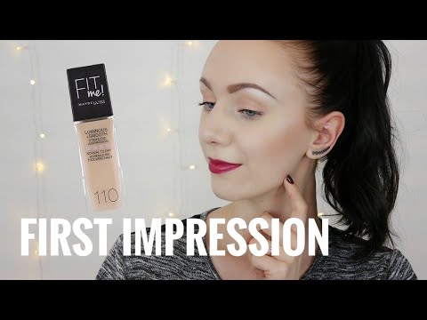 Foundation Fur Trockene Haut Maybelline Fit Me Luminous Smooth Foundation First Impression Youtube