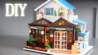 DIY Miniature Dollhouse Kit || Sweet Coffee - Parris Coffee Shop - Relaxing Satisfying Video