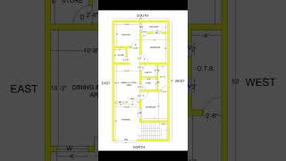 24x50 North Facing House Plan | 2 Bedroom Home Plan | 2BHK House Design ...