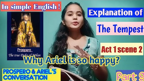 The Tempest Act 1 scene 2 || In Simple English ||Shakespeares fantasies || part 10