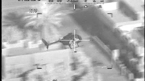 MH6 Little Bird conducting rooftop insertion in Iraq, 2007. AH64 Apache footage.