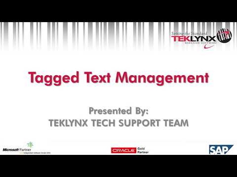 Tagged Text Management