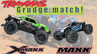 Traxxas X-Maxx vs Maxx V2?  What is faster?  We raced them!