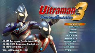 Ultraman Fighting Evolution 3 English HD Remastered Menu Concept