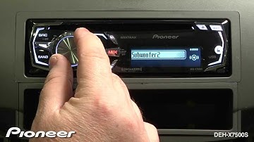 How To - DEH-X7500S - Audio Settings
