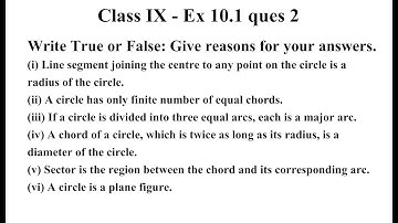 Class 9 Maths | Chapter 10 | Exercise 10.1 Q 2 | Circles | CBSE NCERT CLASS 9 MATHS EX 10.1 QUES 2