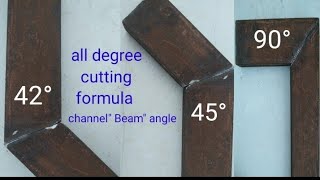 चैनल एंगल बिम डिग्री मे कटिंग फार्मूला channel and beam any degree maiter cutting formula