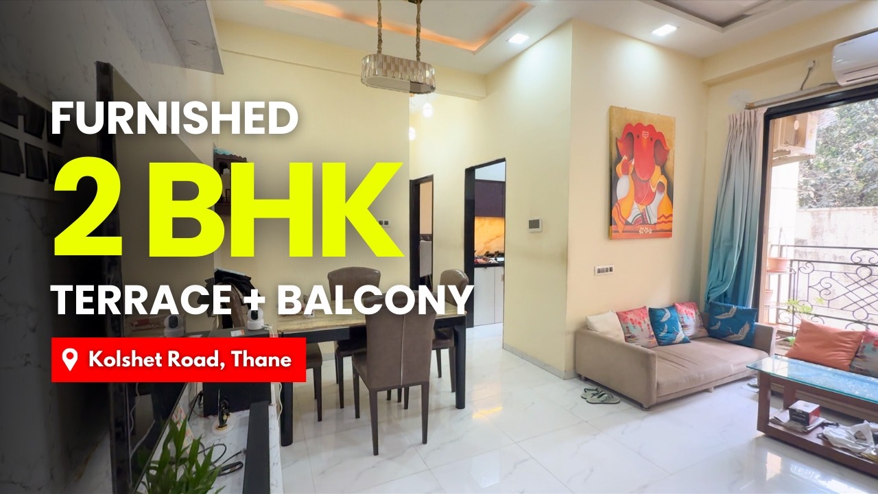 Stunning 2 BHK Balcony + Terrace Flat For Sale in Pride Palms, Kolshet Road, Thane
