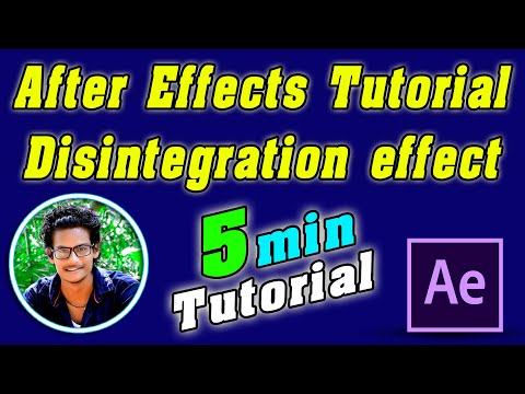 After Effects Tutorial  Disintegration effect  2 minute Tut