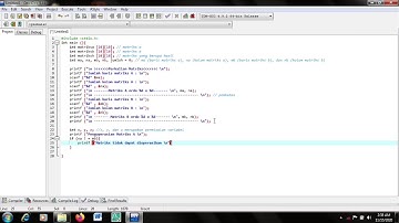 Perkalian Matriks Menggunakan Array Pada Bahasa C