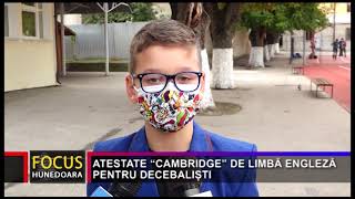 ATESTATE “CAMBRIDGE” DE LIMBĂ ENGLEZĂ PENTRU DECEBALIȘTI