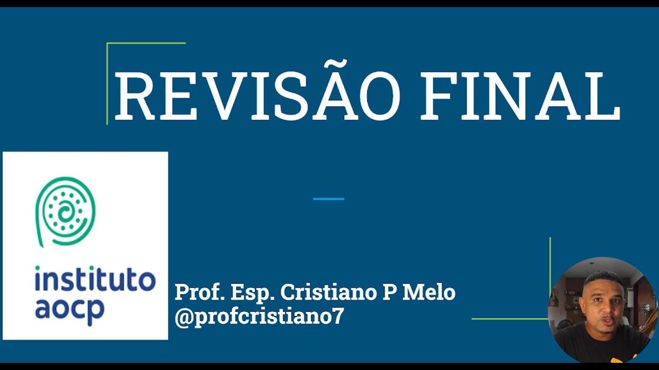 Revisão Final Instituto AOCP - Língua Portuguesa