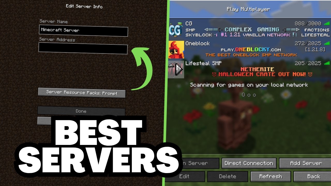 Top Minecraft Servers All in One Place (Server List 2025) - YouTube