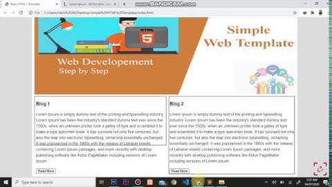 Basic HTML Template for Beginner | Navbar | Footer | using HTML + CSS | Part 1