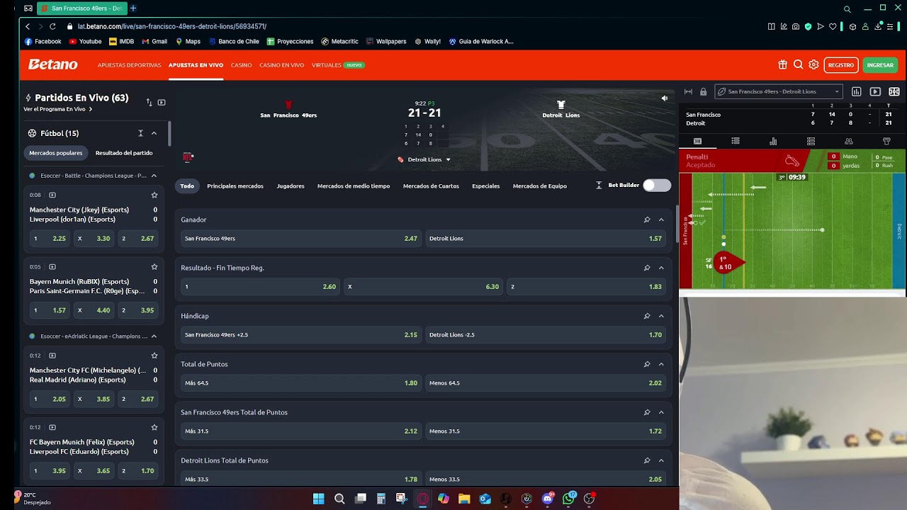 San Francisco 49ers V/S Detroit Lions