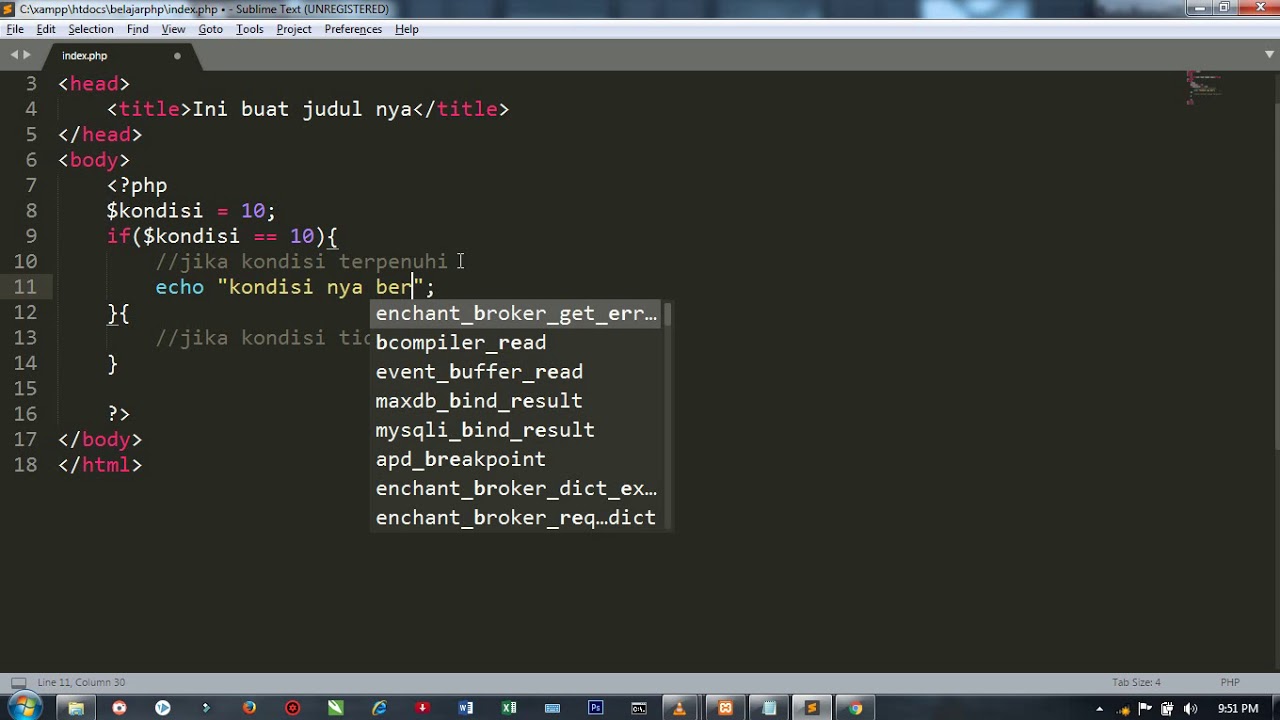 Belajar PHP #7 IF ELSE - YouTube