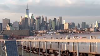 F train arrival and curving departure! 😍