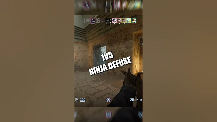 1V5 NINJA DEFUSE #cs2 #shorts