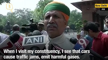 BJP MP Arjun Meghwal Goes Green, Cycles to Parliament