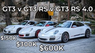 Porsche 997.1 GT3 vs 997.2 GT3 RS vs 997.2 GT3 RS 4.0  Head to Head Review!