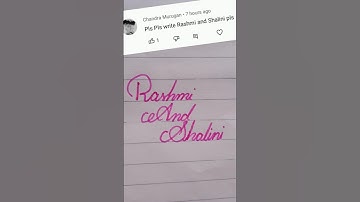 Rashmi and Shalini name write in cursive writing #beautiful#name#shorts