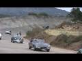 Pre war and brass era cars hitting a very old Autodrome banked track near Barcelona at slow speed