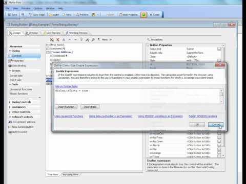 V11 Dialog Component - Submitting Data