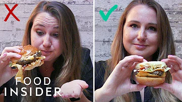 Why do you eat a hamburger upside down?